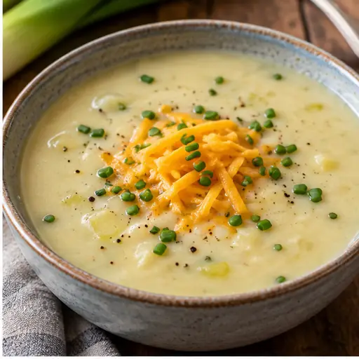 Cheesy Potato Leek Soup