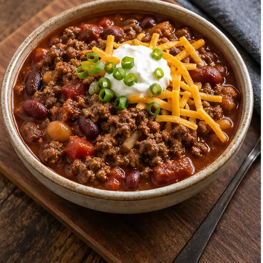 Ground Beef Chili with Beans