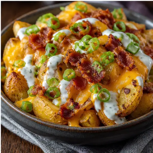 Loaded Bacon, Cheddar, and Ranch Potatoes