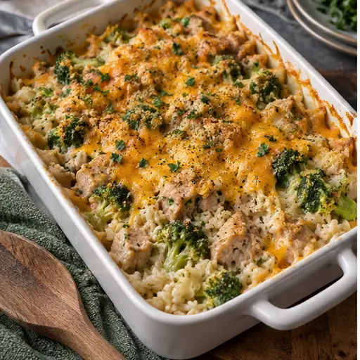 Pork, Broccoli and Rice Casserole