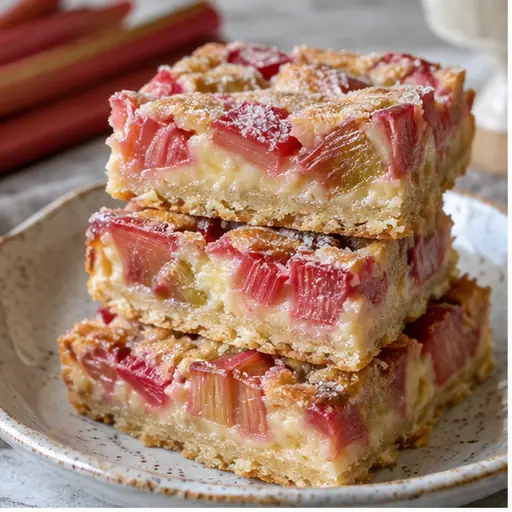 Rhubarb Custard Bars